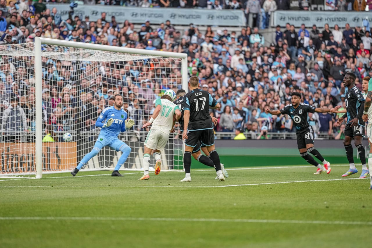 Michael Boxall Heads the Ball Home for the Game's First Goal