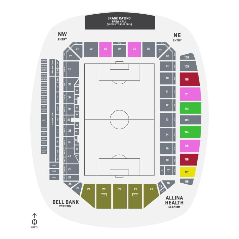2026 Allianz Field Seating Chart