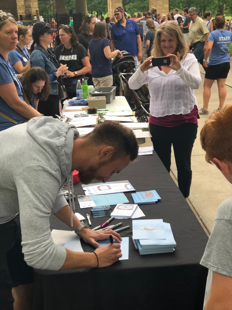 Thiesson Visits German Immersion School -