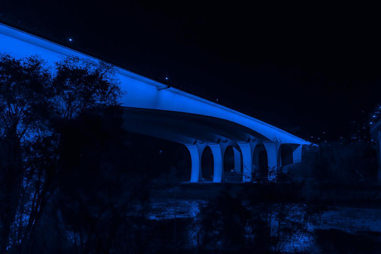 Twin Cities Light Up 'Mississippi River Blue'