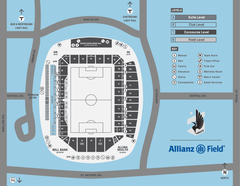 2023 Allianz Field Map